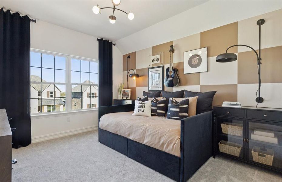 *Model Representation - Spacious secondary bedroom with large windows