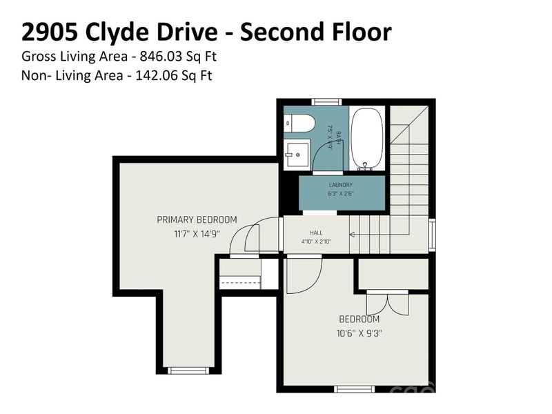 2D floor plan layout of this home in , Charlotte, NC (Image 4).