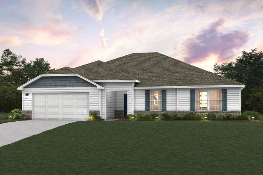 A house with a lawn in front of it. A house with a lawn in front of it.