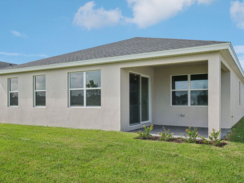 Exterior of the Bergamo floorplan at 8984 Dahlia Circle