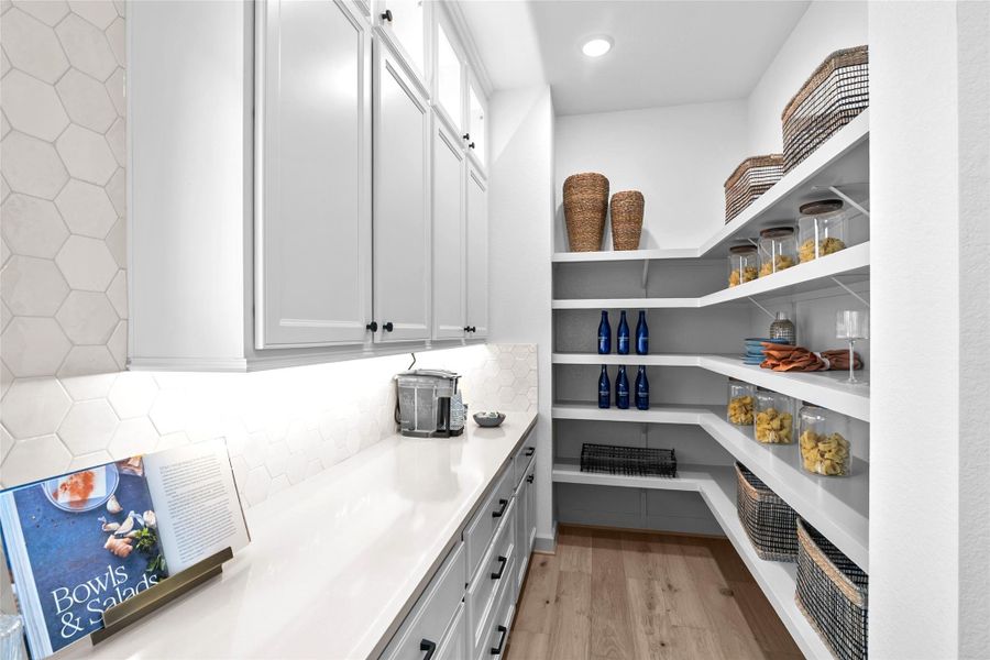 EXAMPLE PHOTO: Large, private butlers pantry is a perfect place for all those appliances you want to 'hide'!