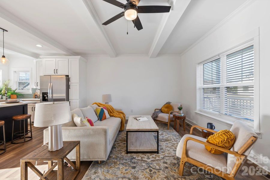 Open Living area w/ architectural details