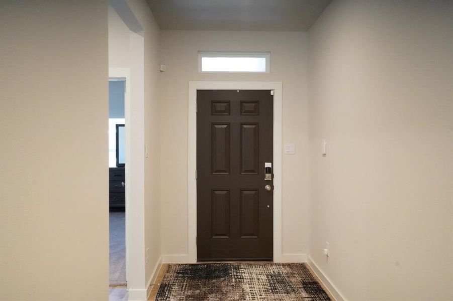 Entryway with baseboards
