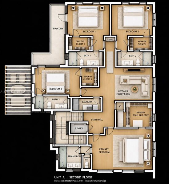 2D floor plan layout of this home in , Coral Gables, FL (Image 6).
