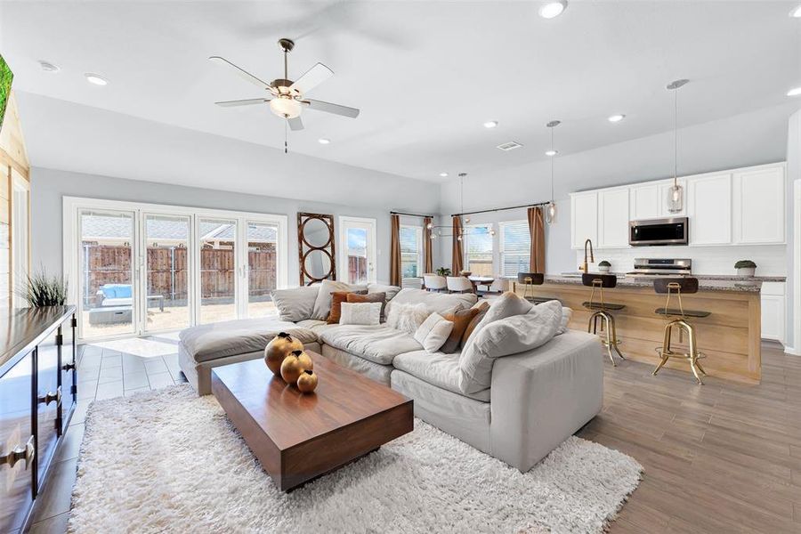 Furnished interior view inside a new home in Woodstone, Providence Village (Image 16). Furnished interior view inside a new home in Woodstone, Providence Village (Image 16).