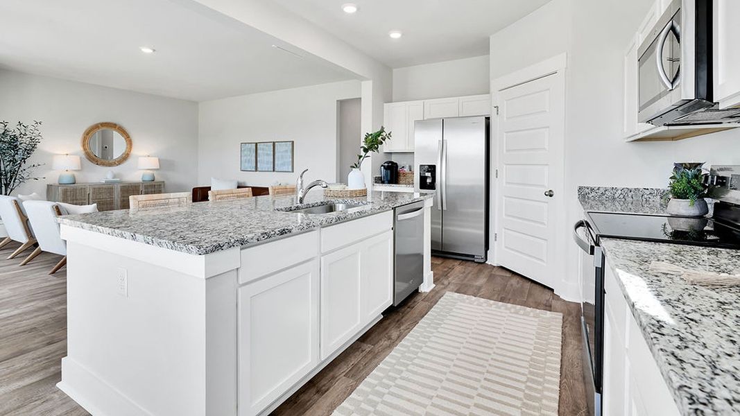 Furnished interior view inside a new home in Indigo Preserve, Leland (Image 10).