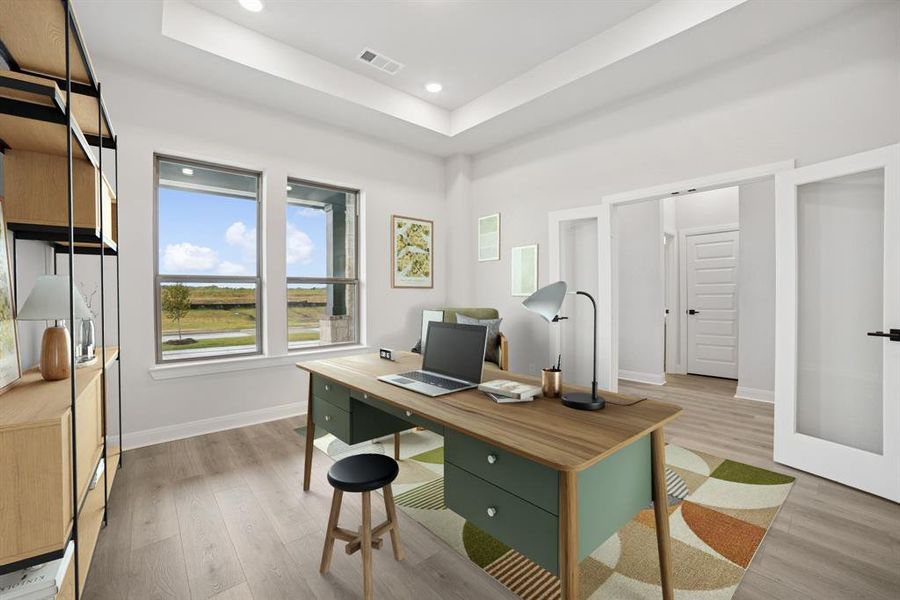 Furnished interior view inside a new home in Talia – Garden Series, Mesquite (Image 10). Furnished interior view inside a new home in Talia – Garden Series, Mesquite (Image 10).