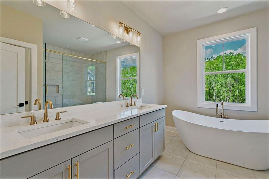 Furnished interior view inside a new home in , Atlanta (Image 15).