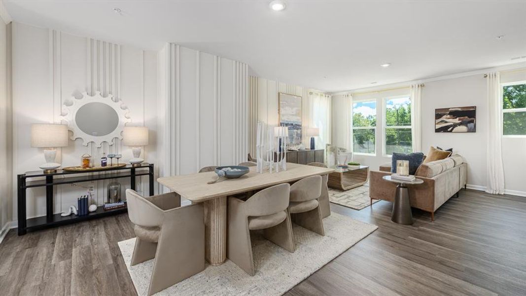 Furnished interior view inside a new home in Townes at Asbury, Hapeville (Image 28).