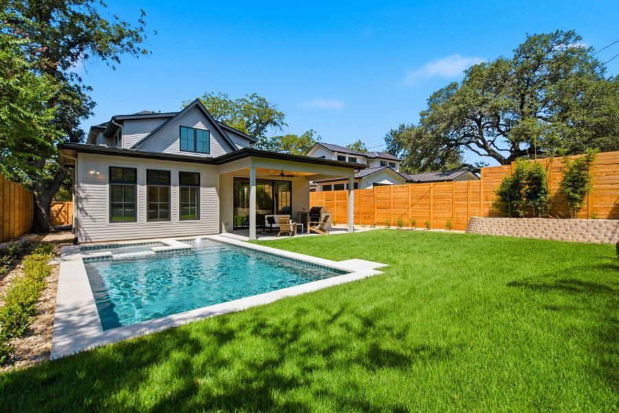Exterior details and patio area of a home in , Austin (Image 21). Exterior details and patio area of a home in , Austin (Image 21).