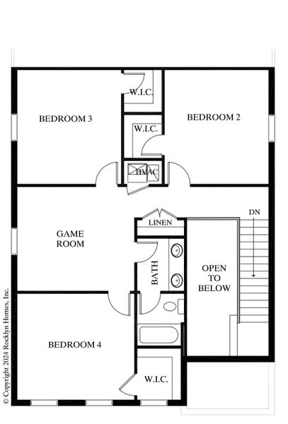 2D floor plan layout for the Hartsfield by Rocklyn Homes in Emerald Fields, Hudson, FL (Image 5). 2D floor plan layout for the Hartsfield by Rocklyn Homes in Emerald Fields, Hudson, FL (Image 5).