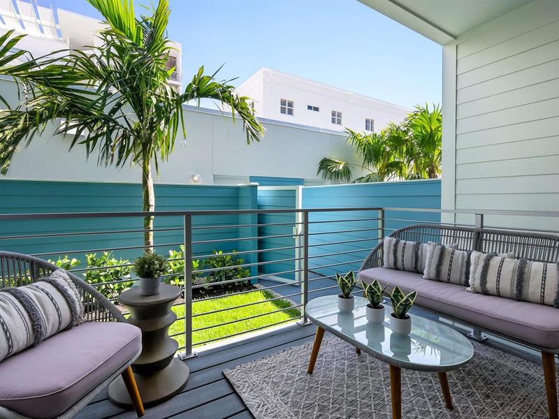 Exterior details and patio area of a home in , Sarasota (Image 24).