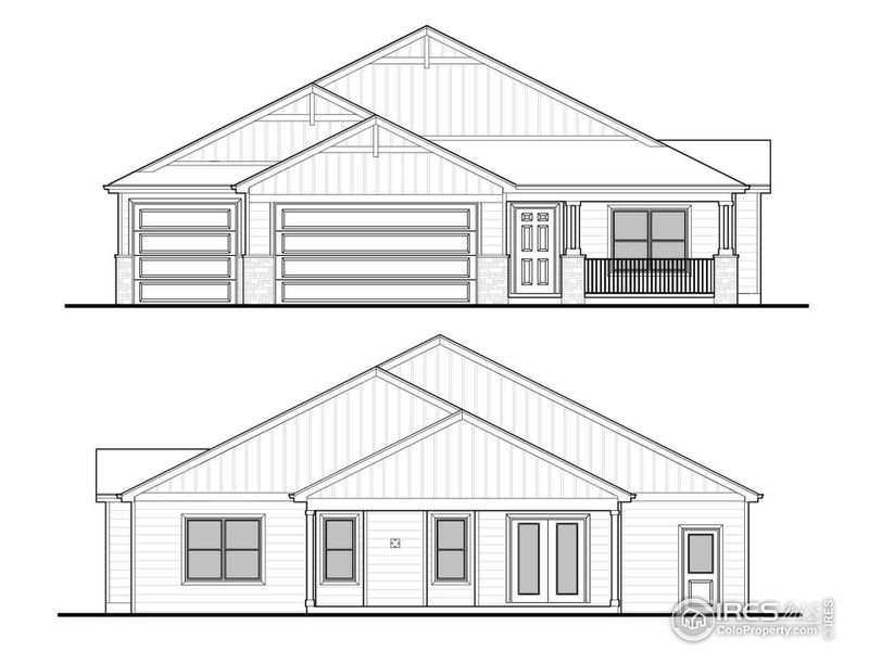 Exterior rendering of this home design in , Wiggins, CO (Image 1). Exterior rendering of this home design in , Wiggins, CO (Image 1).