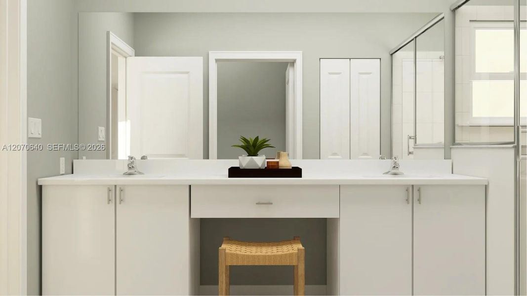 Furnished interior view inside a new home in Heron Pointe, Miami (Image 6).