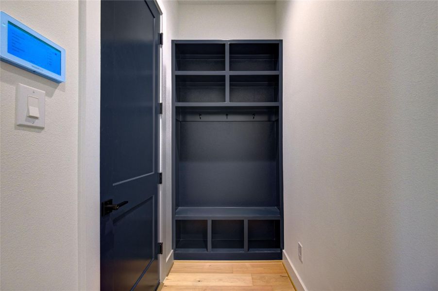 The mud space is located off of the garage The mud space is located off of the garage