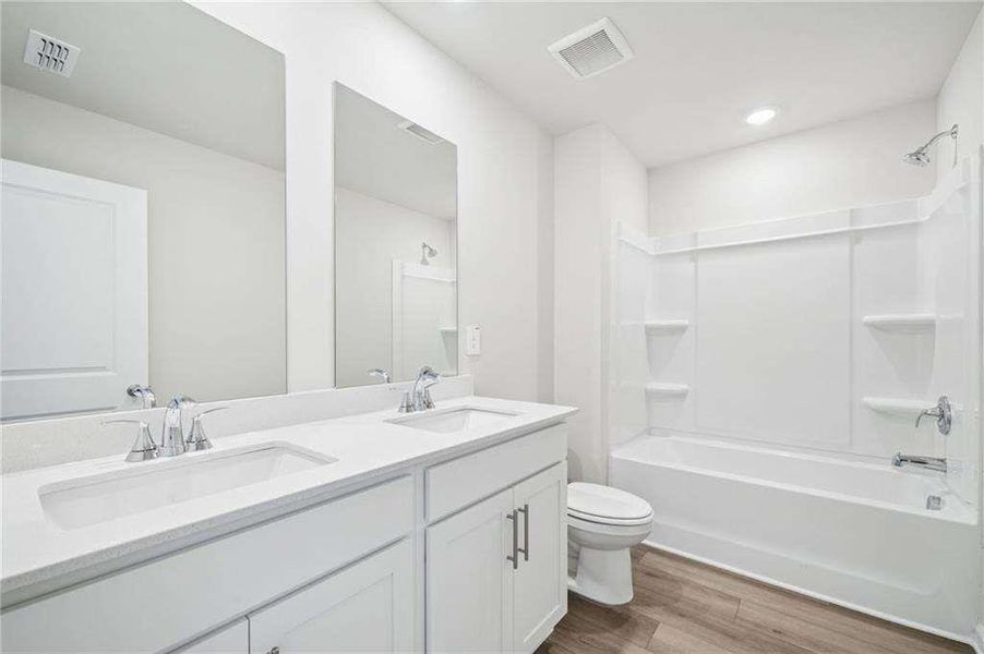 Furnished interior view inside a new home in Parkside at Grayson, Grayson (Image 11).