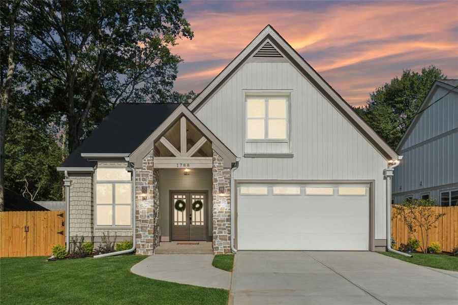 Front exterior of a new home in , Marietta, GA, highlighting curb appeal (Image 23).
