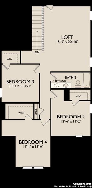 2D floor plan layout of this home in Meadows at Hennersby Hollow 40's, San Antonio, TX (Image 5). 2D floor plan layout of this home in Meadows at Hennersby Hollow 40's, San Antonio, TX (Image 5).