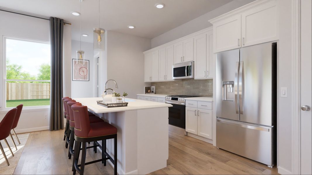 Representative furnished interior of a home built from the Juliana by New Home Co. in The Duets Collection at Novel, Austin (Image 7). Representative furnished interior of a home built from the Juliana by New Home Co. in The Duets Collection at Novel, Austin (Image 7).