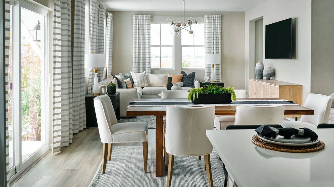 Furnished interior view inside a new home in The Aurora Highlands, Aurora (Image 8).