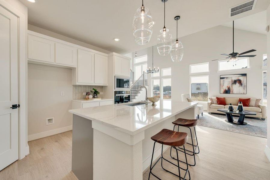 Furnished interior view inside a new home in Trails at Cottonwood Creek, Rowlett (Image 5).
