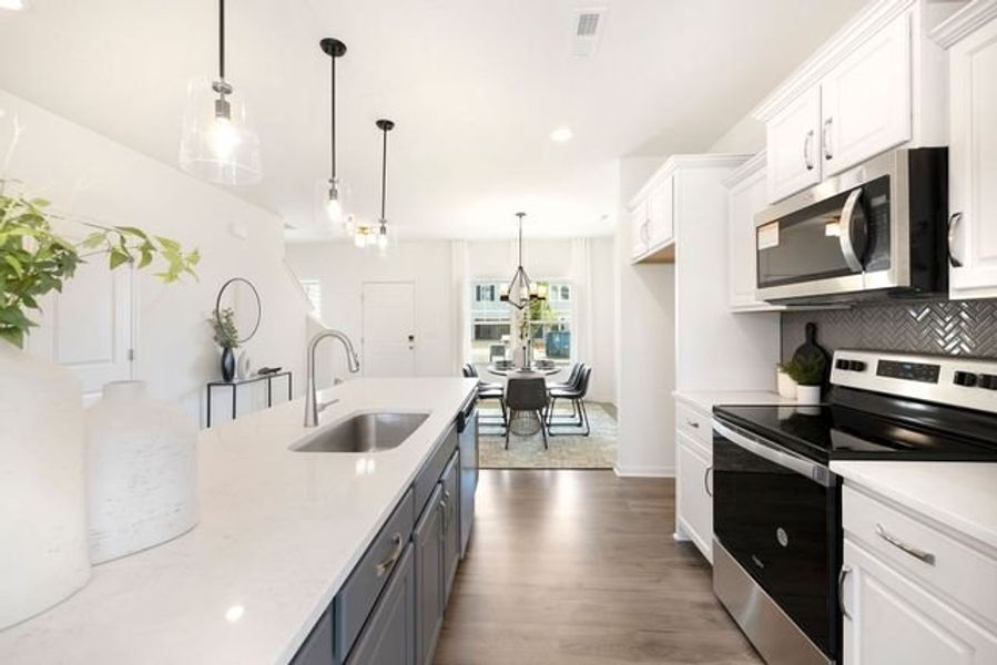 Representative furnished interior of a home built from the Preston by True Homes in Edgewater - The Cottages, Lancaster (Image 7).