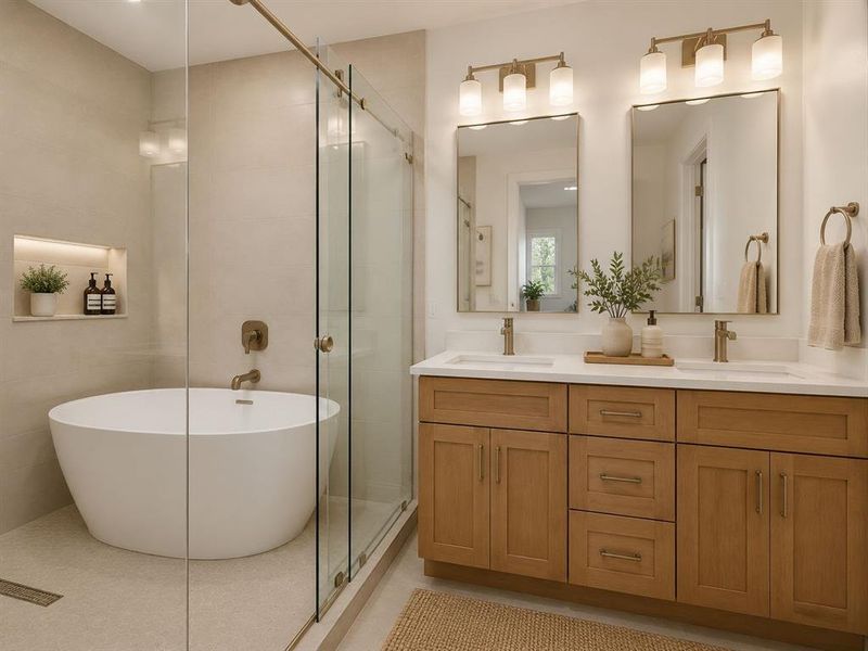 Furnished interior view inside a new home in , Dallas (Image 9). Furnished interior view inside a new home in , Dallas (Image 9).
