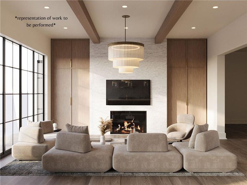 Furnished interior view inside a new home in , Canton (Image 7).