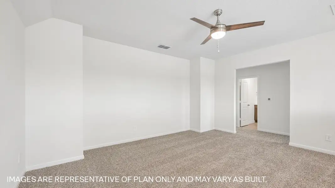 Representative unfurnished interior of a home built from the The Kemah by D.R. Horton in Revelry, Del Valle (Image 28).