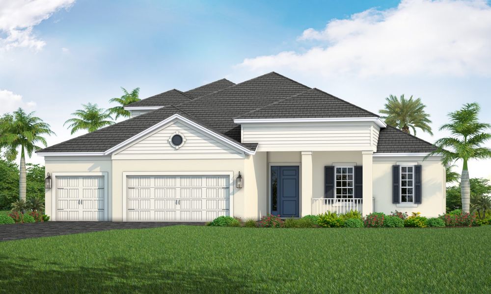 Representative exterior photo of a completed home built from the Santa Catalina by Neal Communities in SkySail, Naples, FL (Image 4).