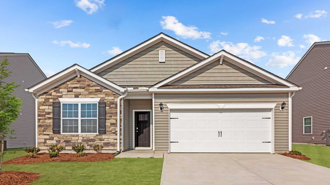 Representative exterior photo of a completed home built from the CALI by D.R. Horton in Bedford Place, Wilson, NC (Image 20).
