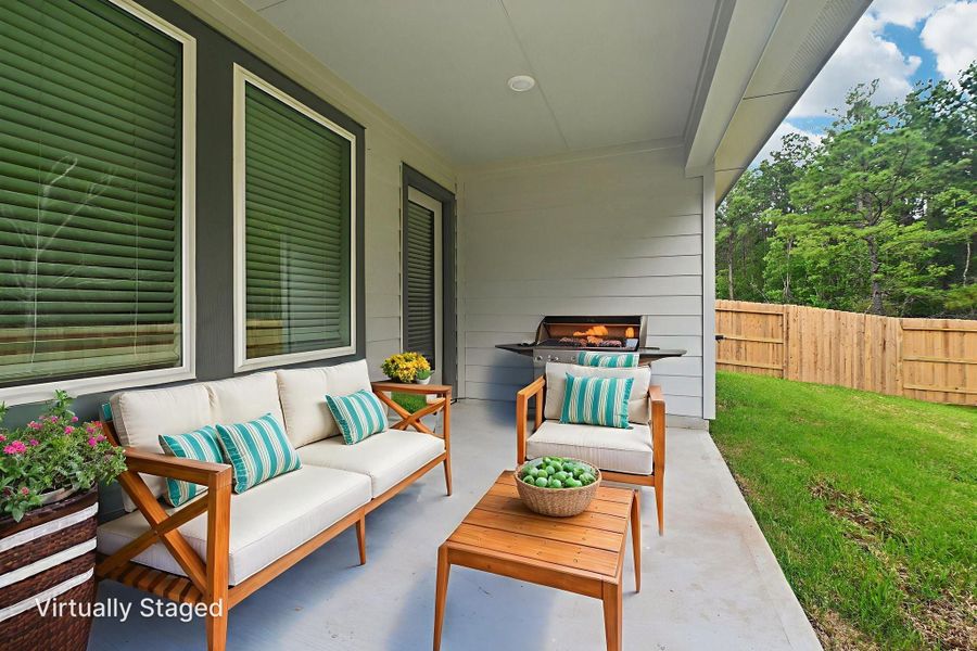 Furnished interior view inside a new home in Landing Meadows - Traditional Series, New Caney (Image 13).
