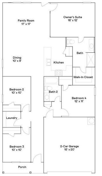 2D floor plan layout of this home in Samara: Watermill Collection, League City, TX (Image 3).
