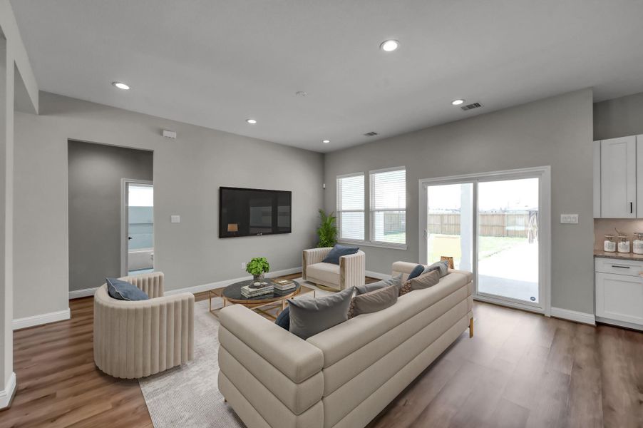Furnished interior view inside a new home in Spring Branch Crossing, Conroe (Image 11).