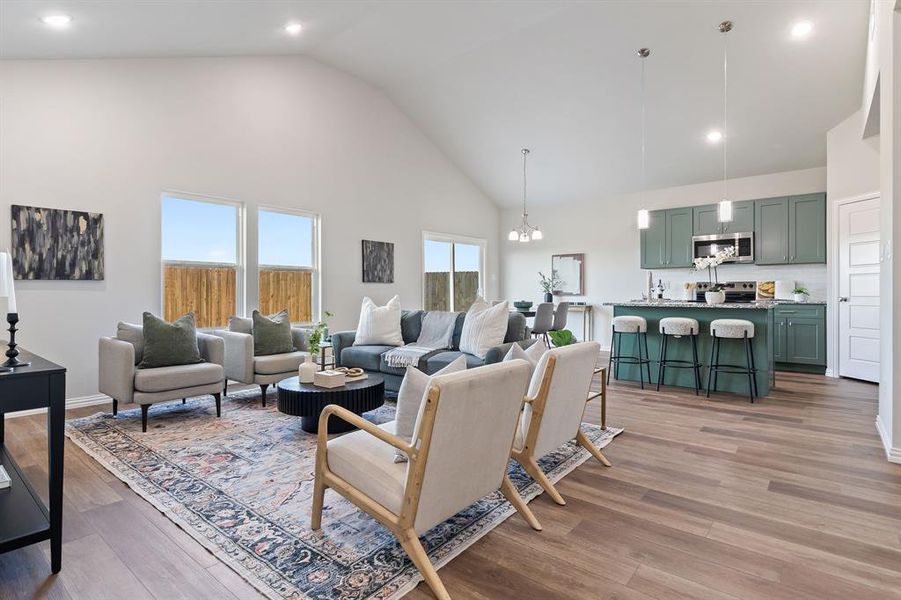 Furnished interior view inside a new home in Trails of Fossil Creek, Fort Worth (Image 11). Furnished interior view inside a new home in Trails of Fossil Creek, Fort Worth (Image 11).