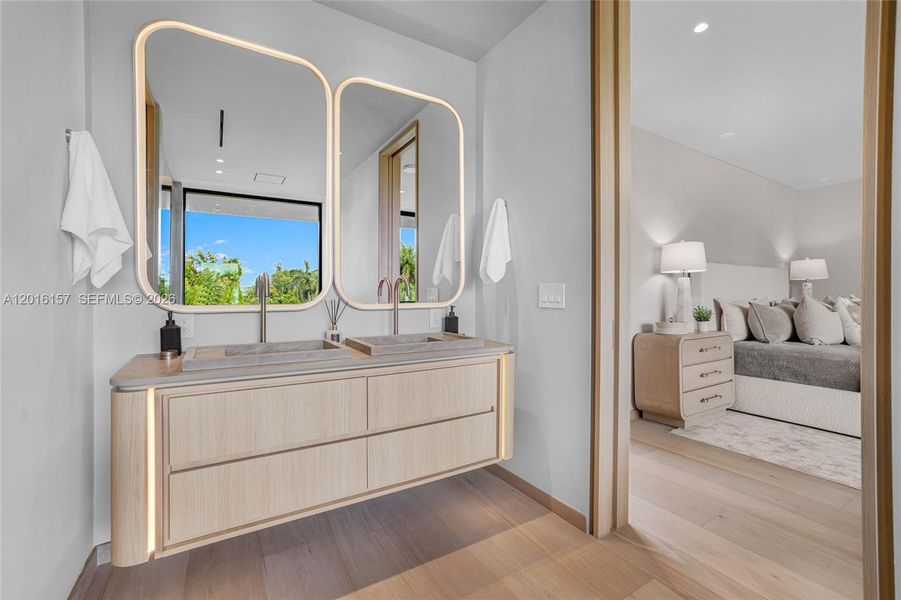 Furnished interior view inside a new home in , Miami Beach (Image 9).
