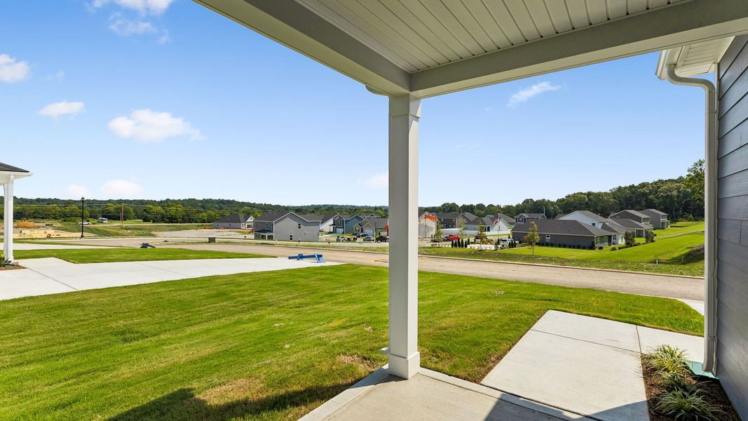 Exterior details and patio area of a home in Reserve at Hickory Ridge, Columbia (Image 31).