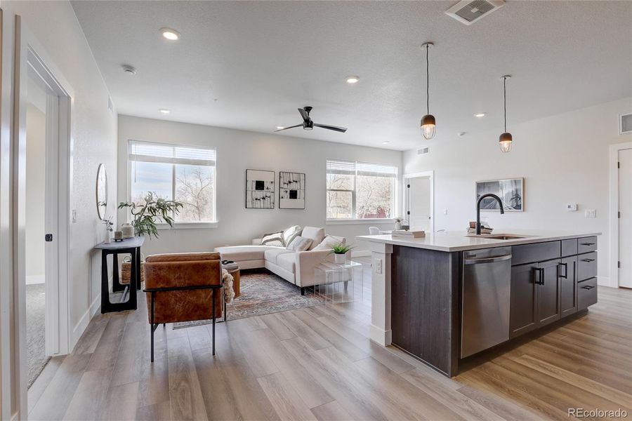 Furnished interior view inside a new home in , Denver (Image 6). Furnished interior view inside a new home in , Denver (Image 6).