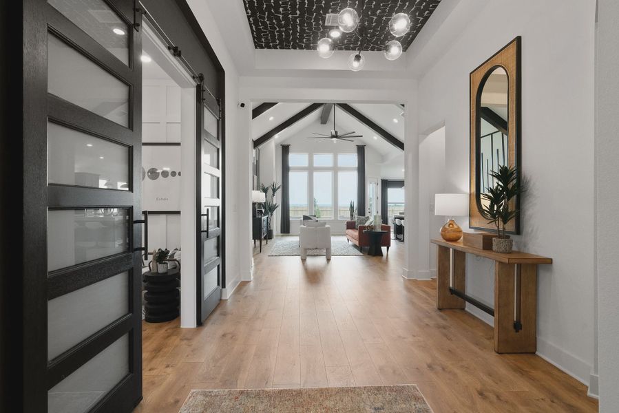 Representative furnished interior of a home built from the Barron by Chesmar Homes in Lariat, Liberty Hill (Image 15).