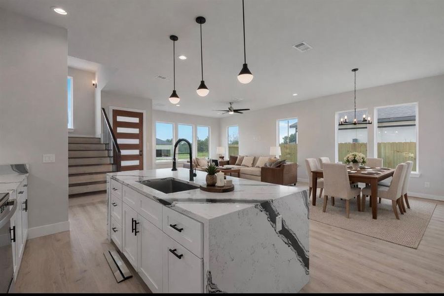 Furnished interior view inside a new home in , Dallas (Image 13).