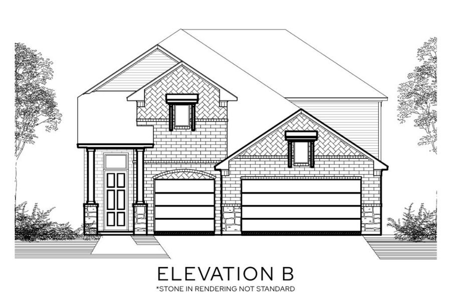 Representative rendering of the exterior for the The Greenville by Lillian Custom Homes (Image 4).
