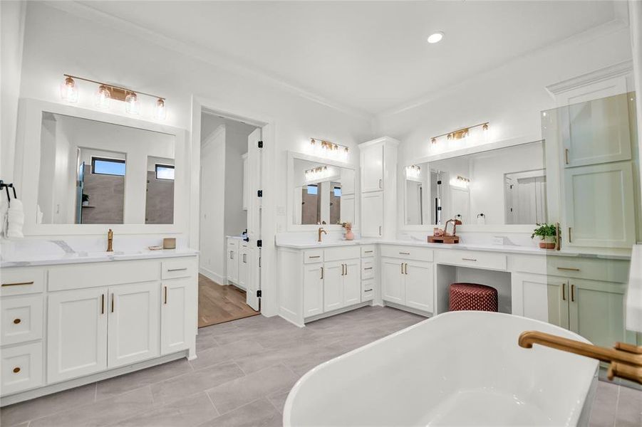 Furnished interior view inside a new home in , Aledo (Image 17).
