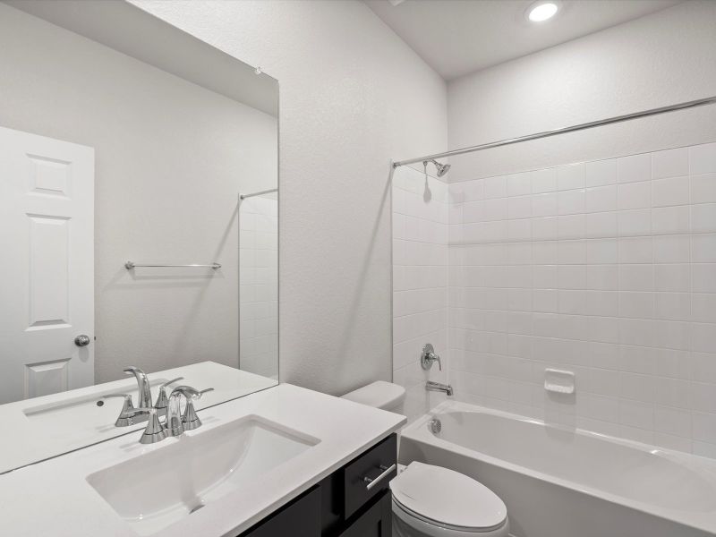 Furnished interior view inside a new home in Poudre Heights: The Alpine Collection, Windsor (Image 8).