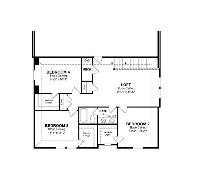 2D floor plan layout of this home in The Villages of Hurricane Creek: Meadows 50', Anna, TX (Image 5). 2D floor plan layout of this home in The Villages of Hurricane Creek: Meadows 50', Anna, TX (Image 5).