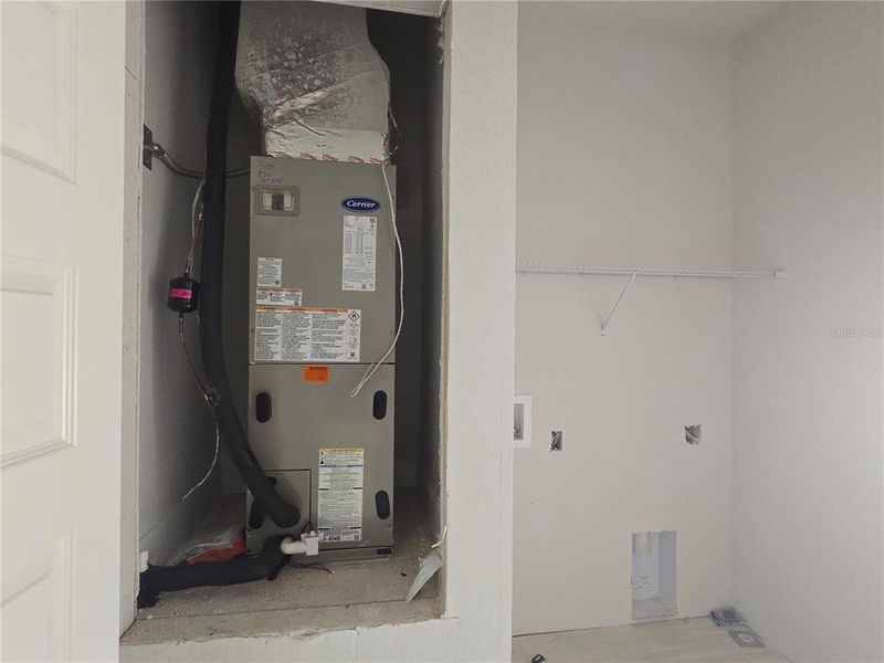 laundry and utility closet