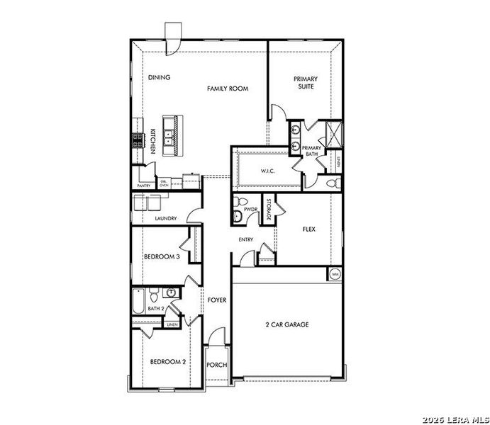2D floor plan layout of this home in , San Antonio, TX (Image 3).