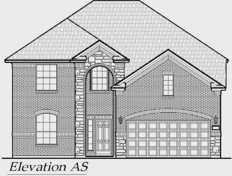 Exterior rendering of this home design in Summer Crest, Fort Worth, TX (Image 4).