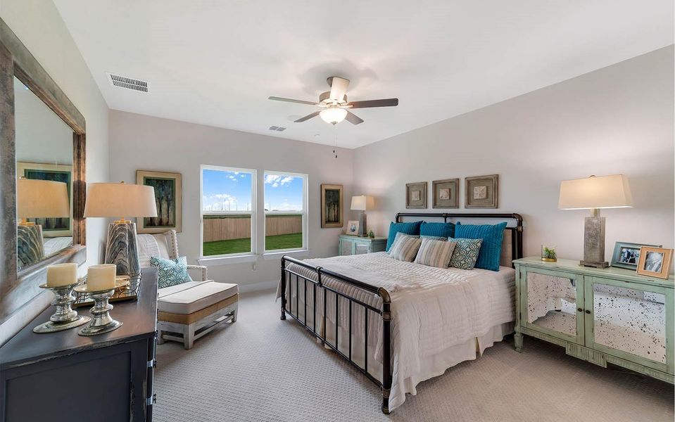 Furnished interior view inside a new home in Massey Oaks, Pearland (Image 9).