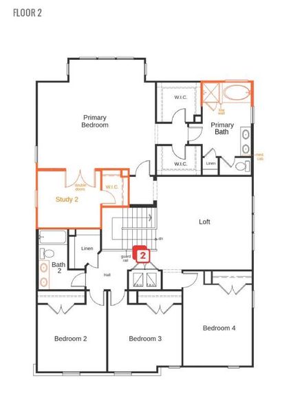 2D floor plan layout of this home in McKinney Crossing, Austin, TX (Image 4). 2D floor plan layout of this home in McKinney Crossing, Austin, TX (Image 4).