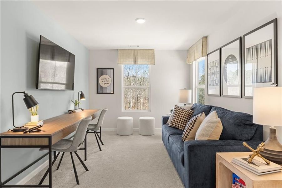 Furnished interior view inside a new home in The Bluffs, Canton (Image 31).